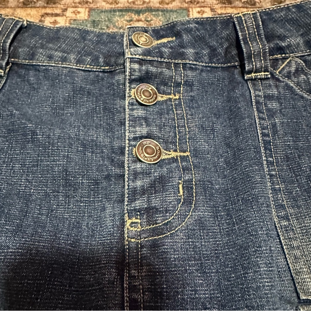 Vintage Y2K No Boundaries Blue denim maxi skirt with pockets size 11 - Picture 5 of 8